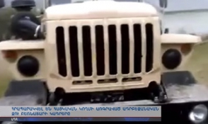 Конфискованный у ВС Азербайджана грузовик